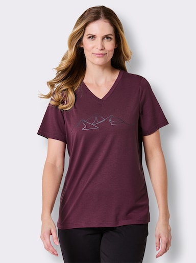 Catamaran Sports Funktionsshirt mit Seitenschlitzen - burgund