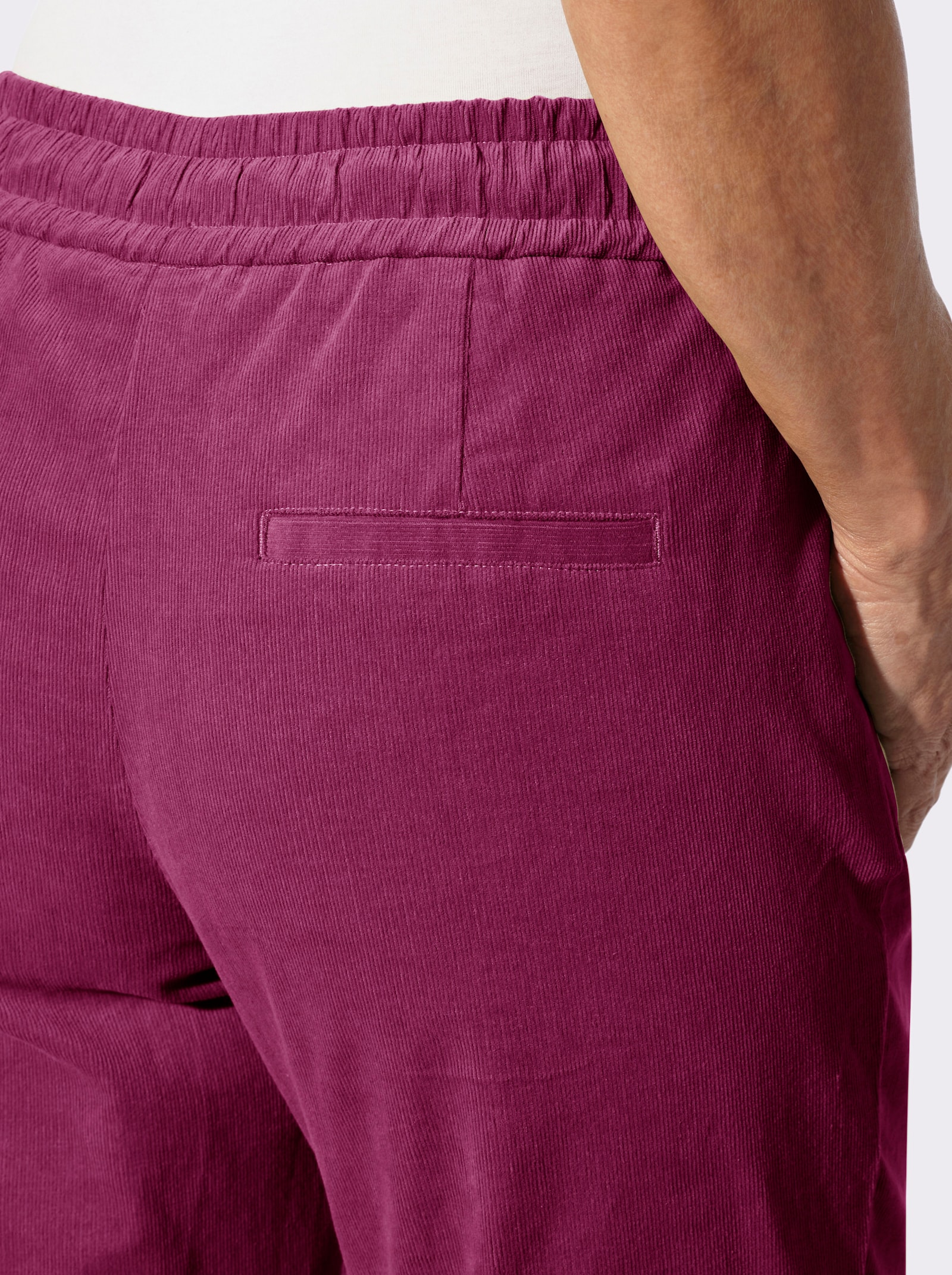 Cordhose mit Schlupfbund - malve