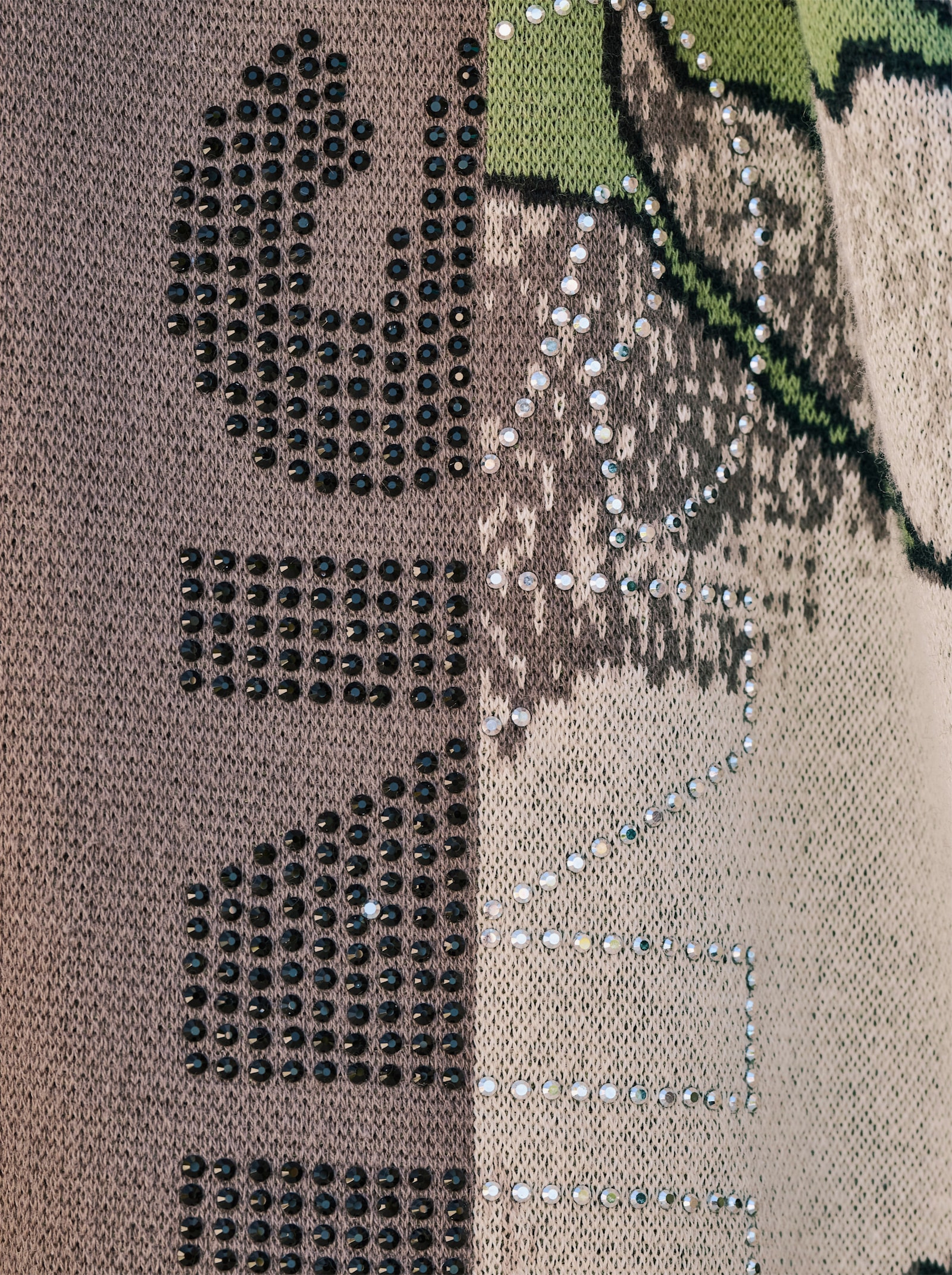 heine Vest met capuchon en patroonmix - zand/kaki gedessineerd