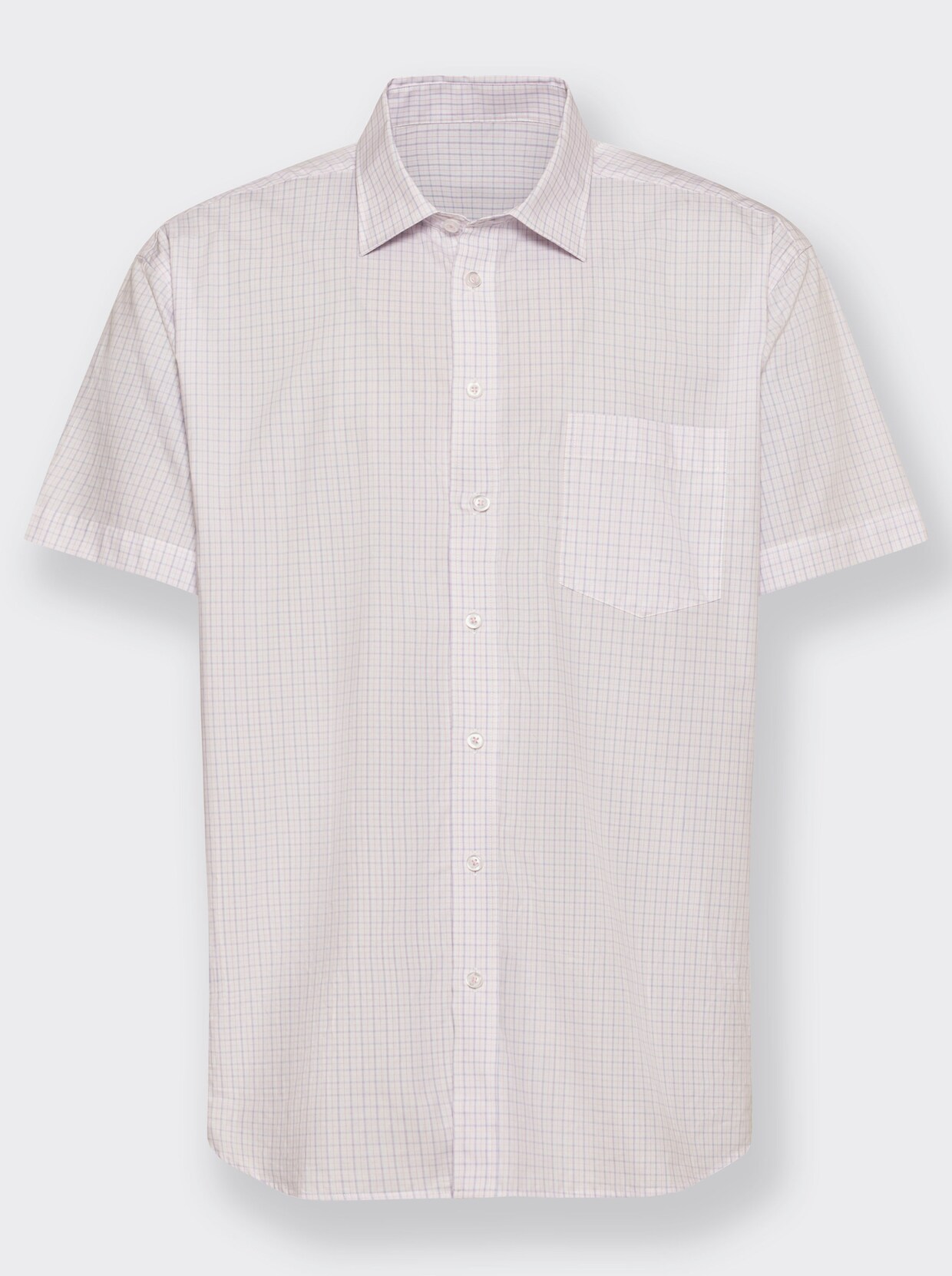 Marco Donati Hemd met korte mouwen - wit/roze geruit