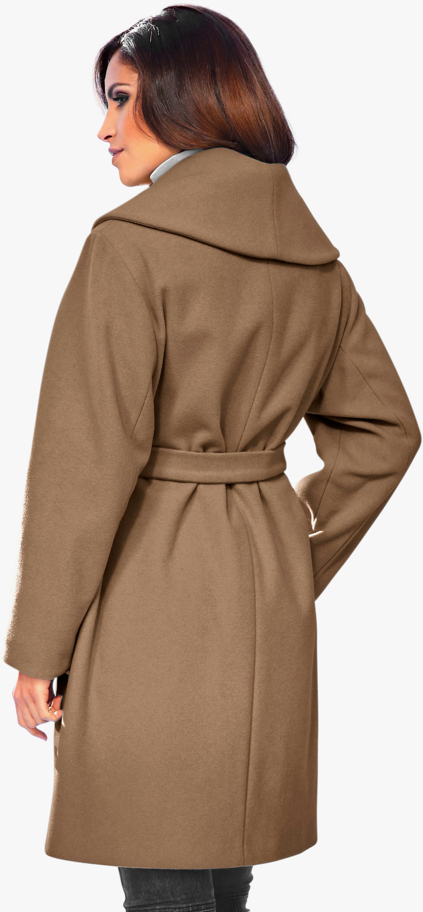 heine Wolljacke mit Schalkragen - camel