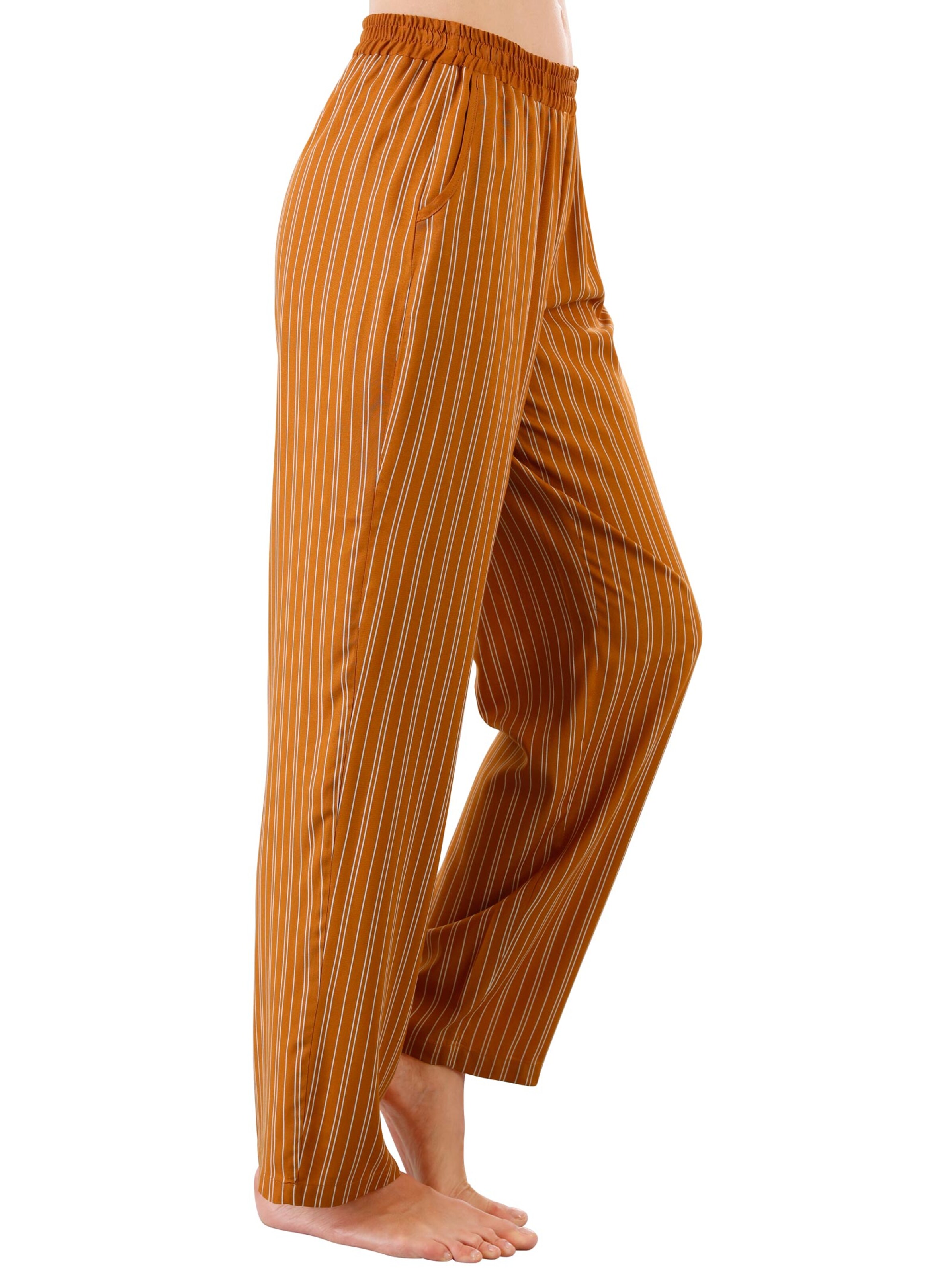 Freizeithose - zimt-gestreift