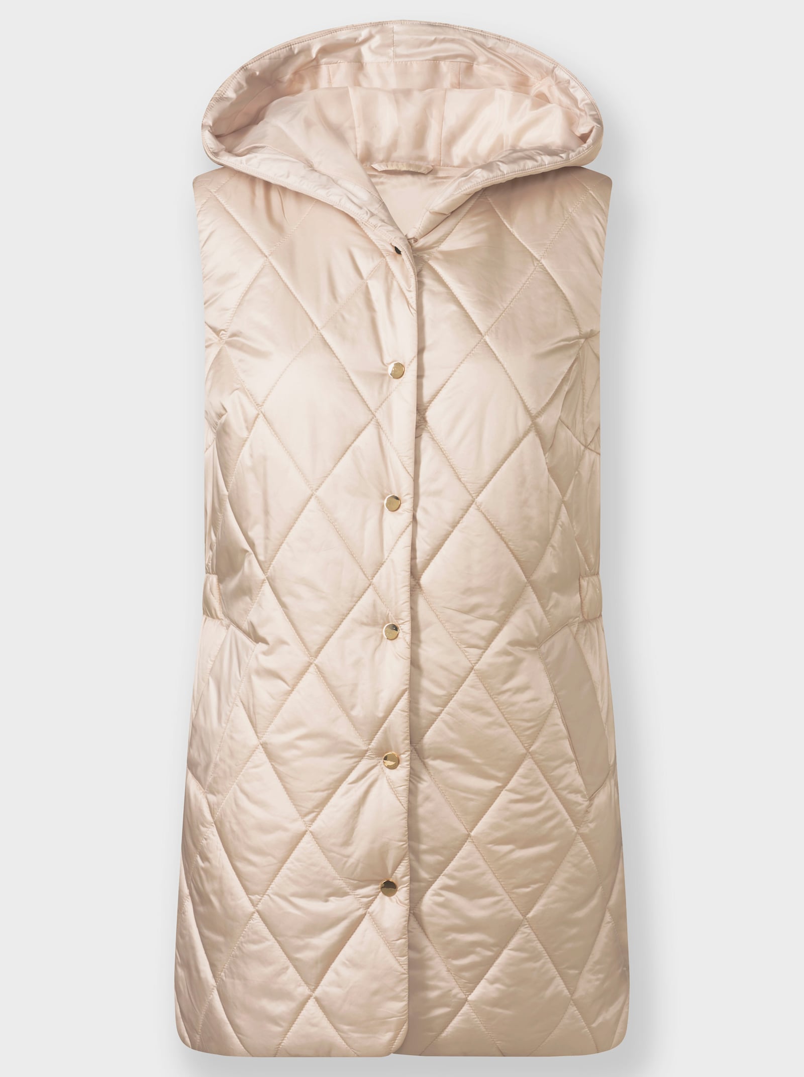 Bodywarmer in lang model - ivoorkleur