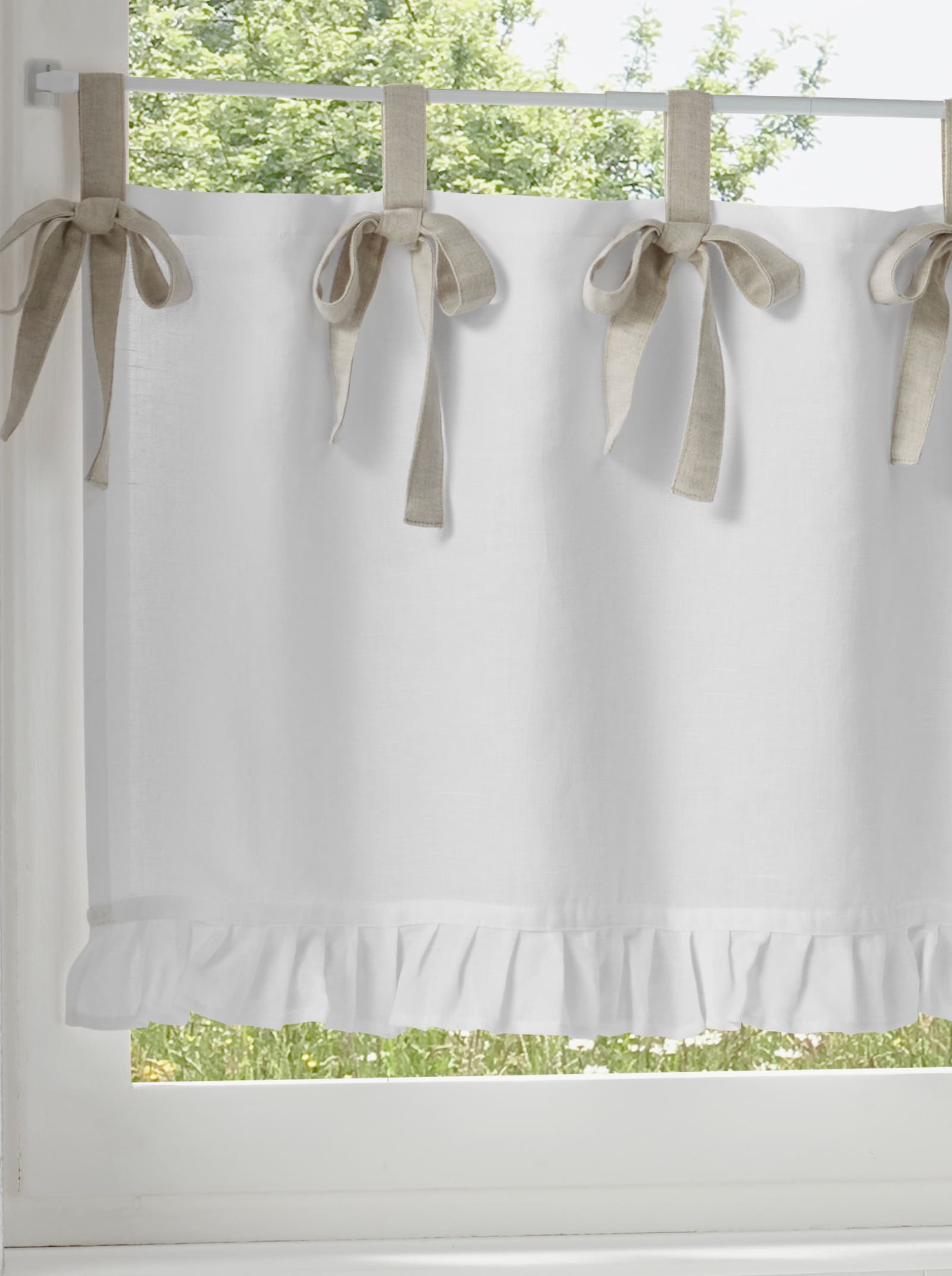 heine home Querbehang - weiß-beige