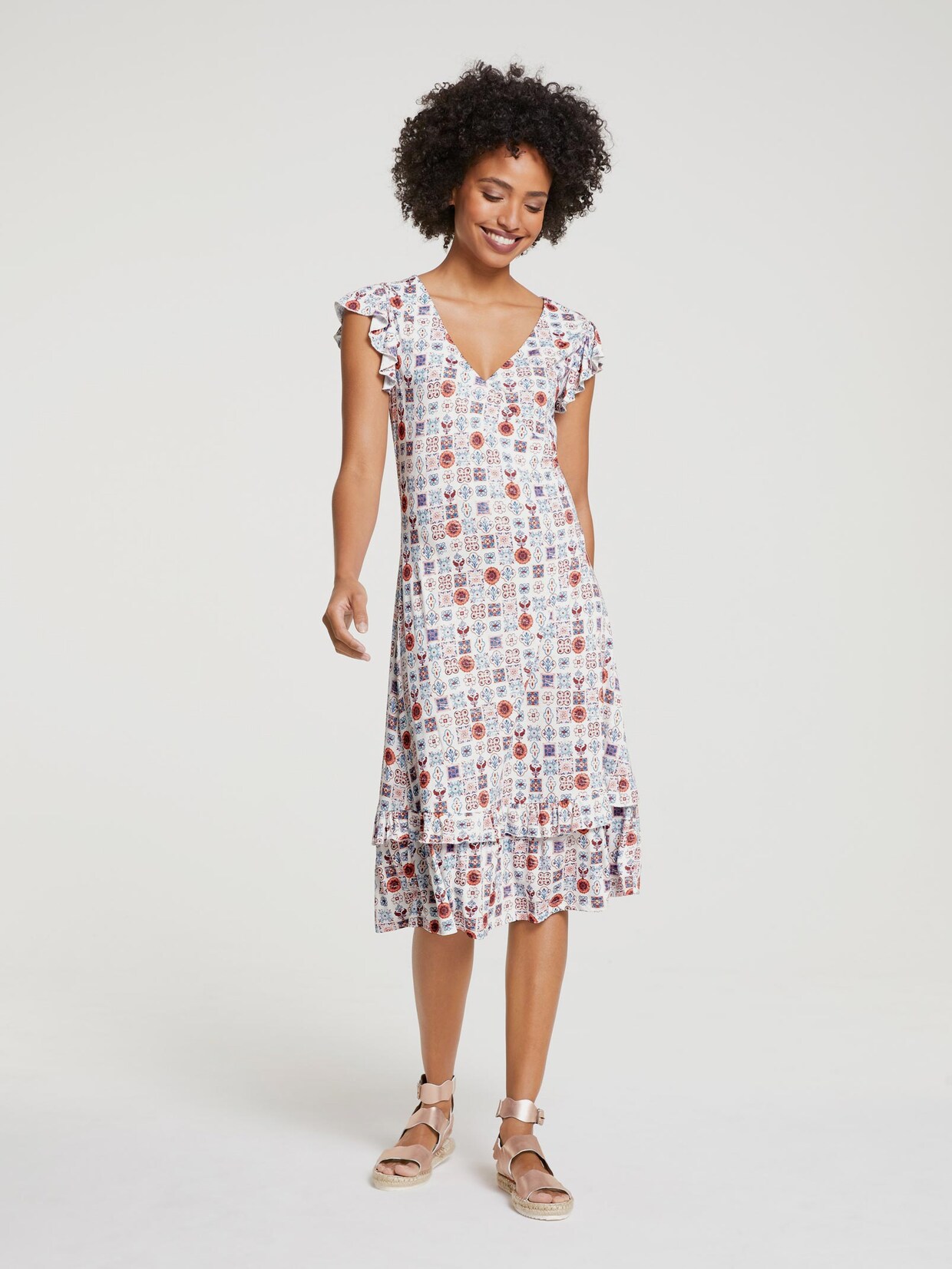 Linea Tesini Jersey-Kleid - bunt