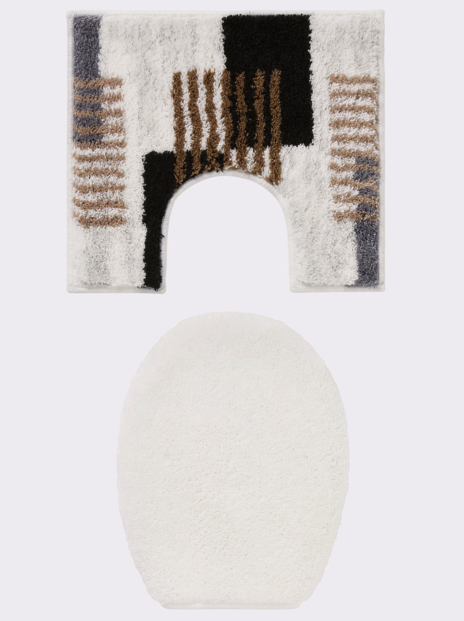 Grund Badematte - beige-ecru-gemustert