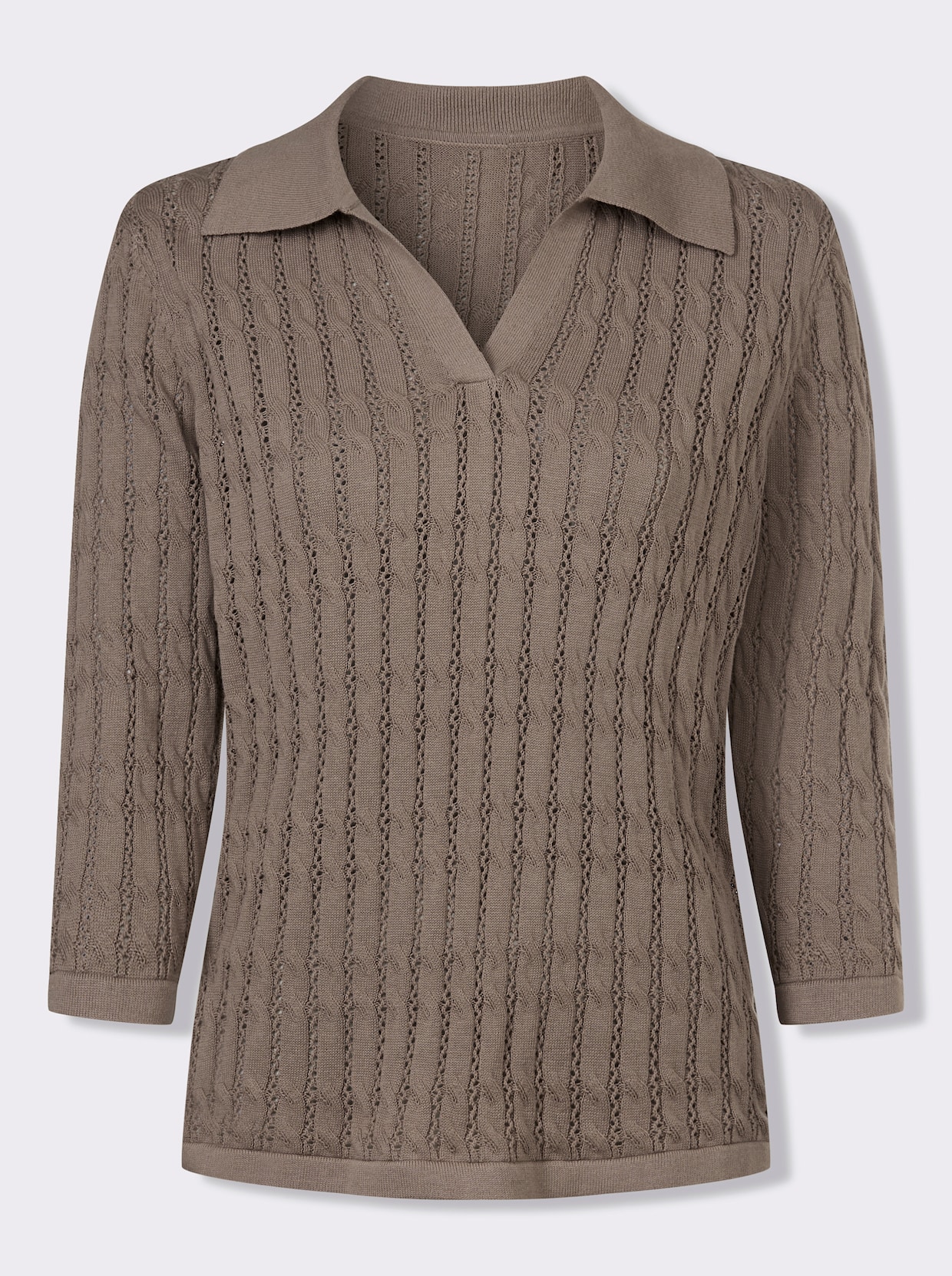 Polopullover - taupe