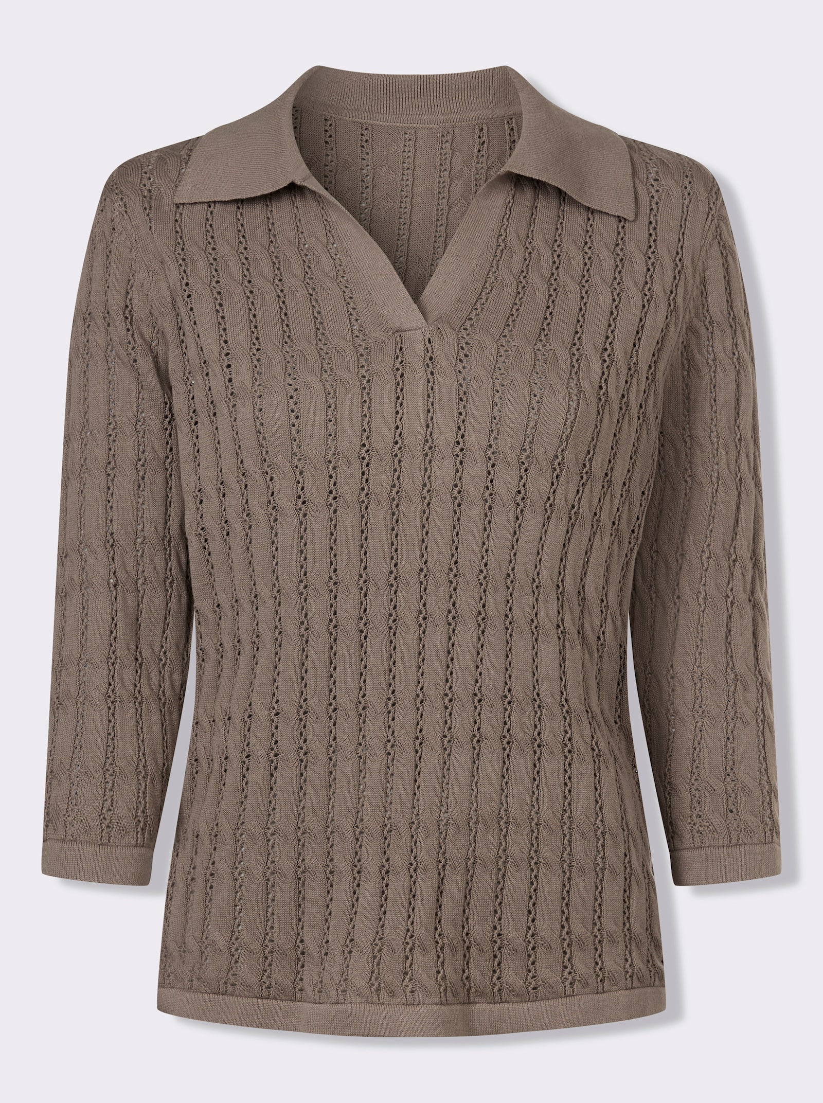 Polopullover - taupe