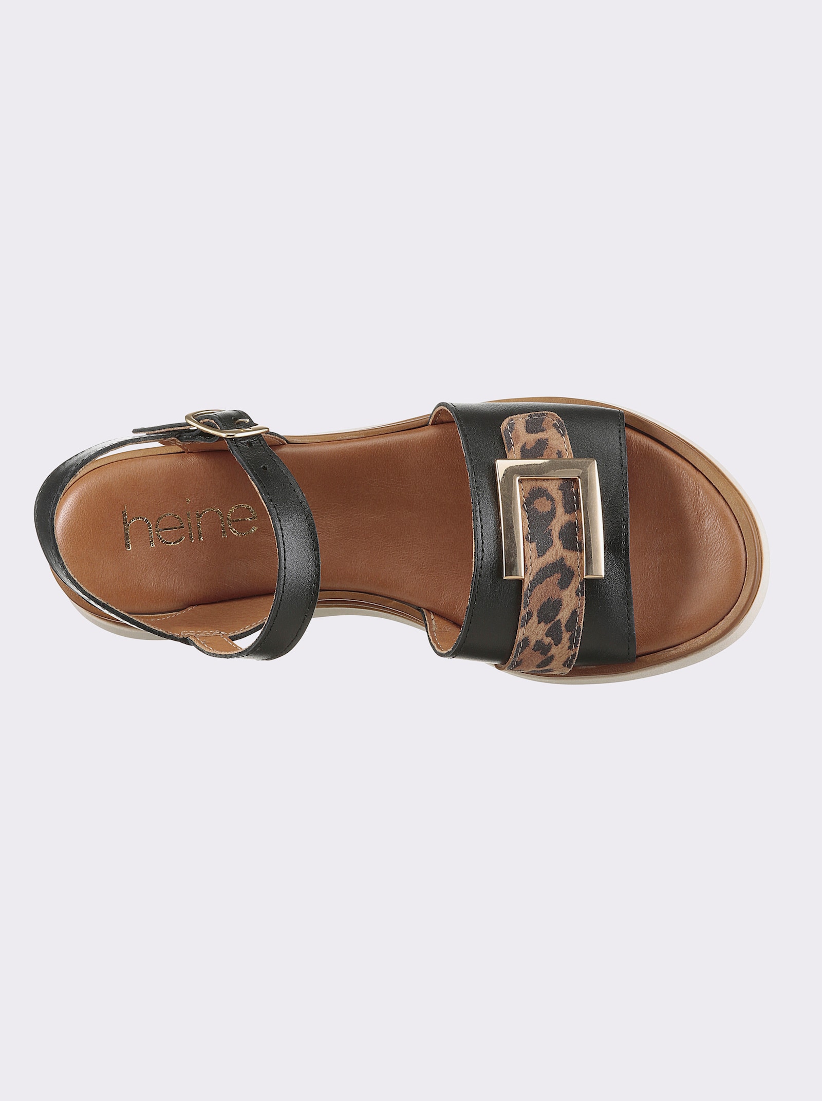 heine Sandalette - schwarz-leofarben