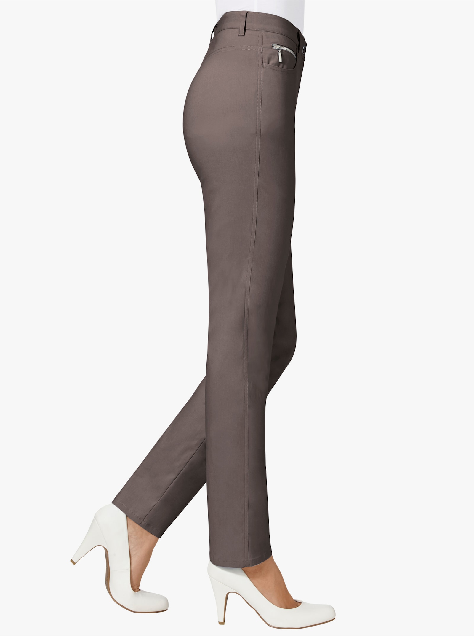 Stehmann Comfort line Stretch-Hose mit Zier-Taschen vorne - stein