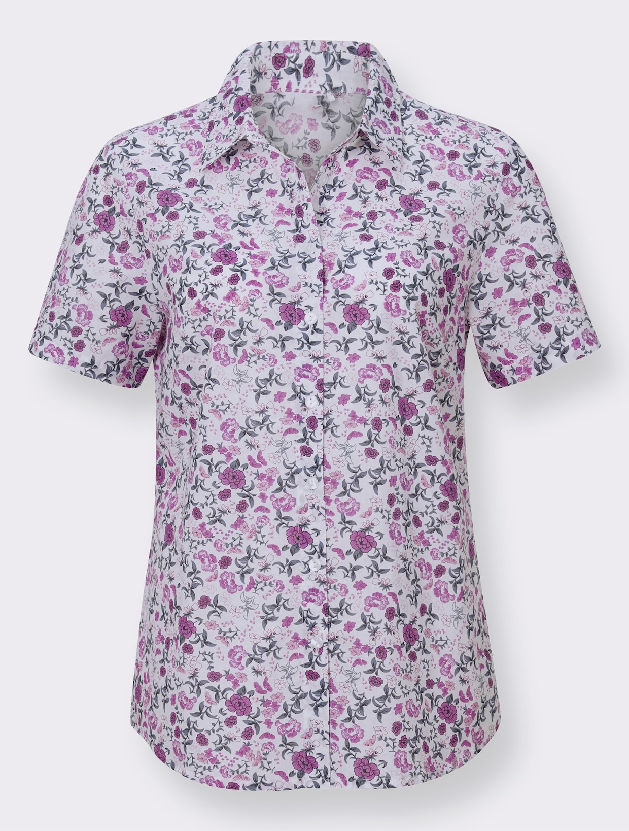 Overhemdblouse - lila geprint