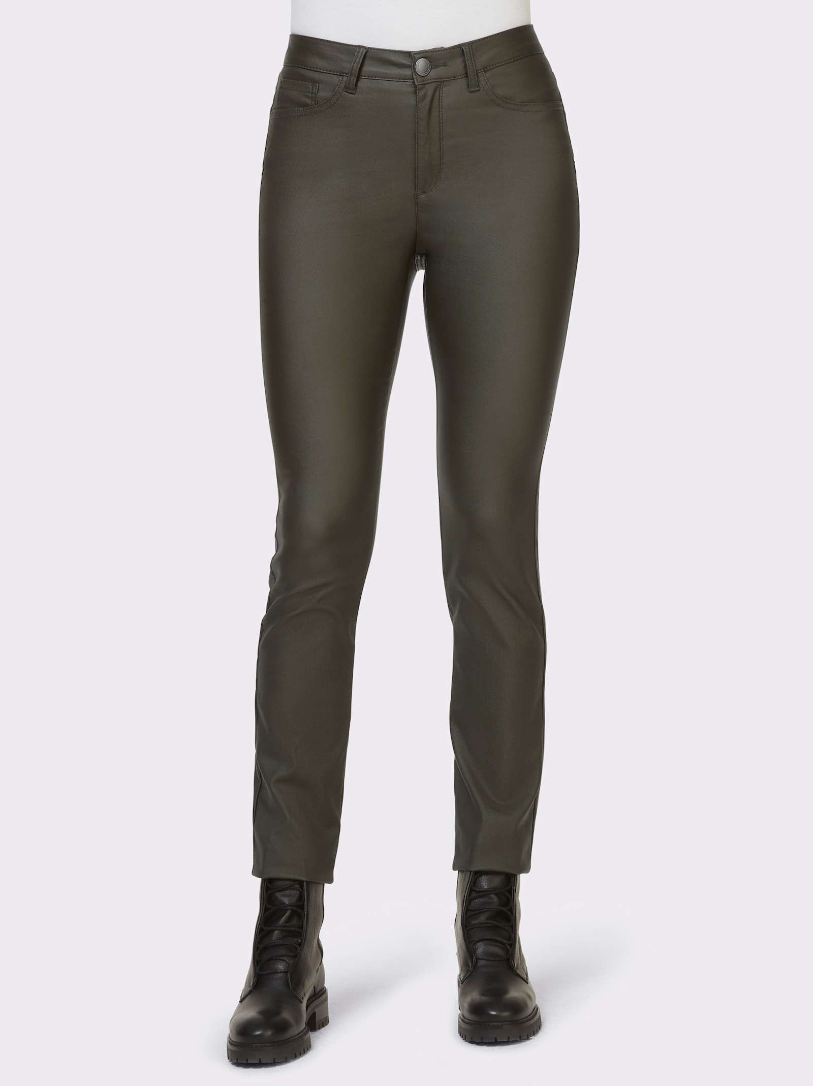 heine Pantalon effet ventre plat - kaki