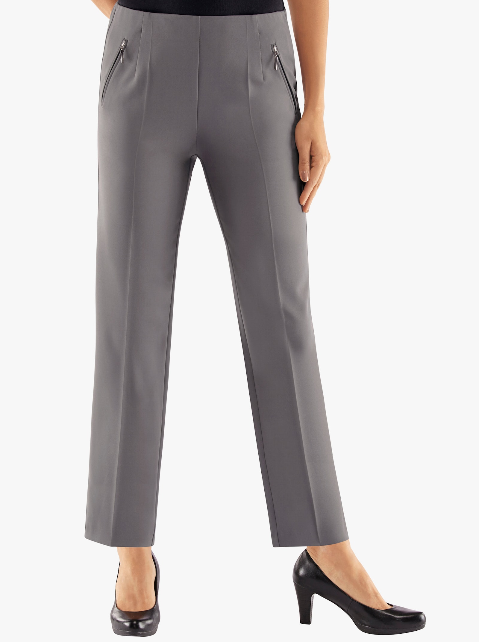 Adelina by Scheiter Schlupfhose mit Bügelfalten - anthrazit