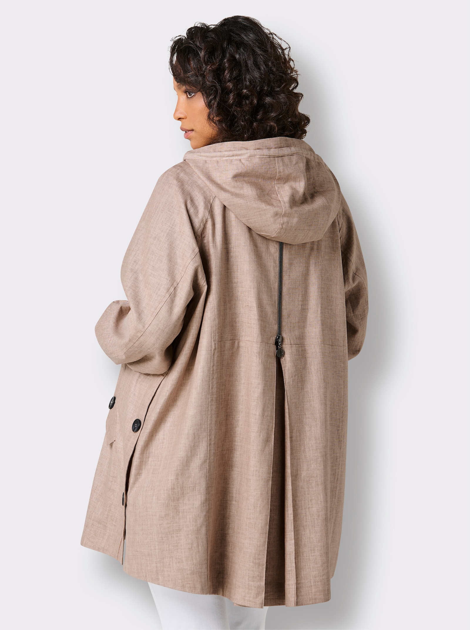 CREATION L PREMIUM Parka mit 30% Leinen - sesam