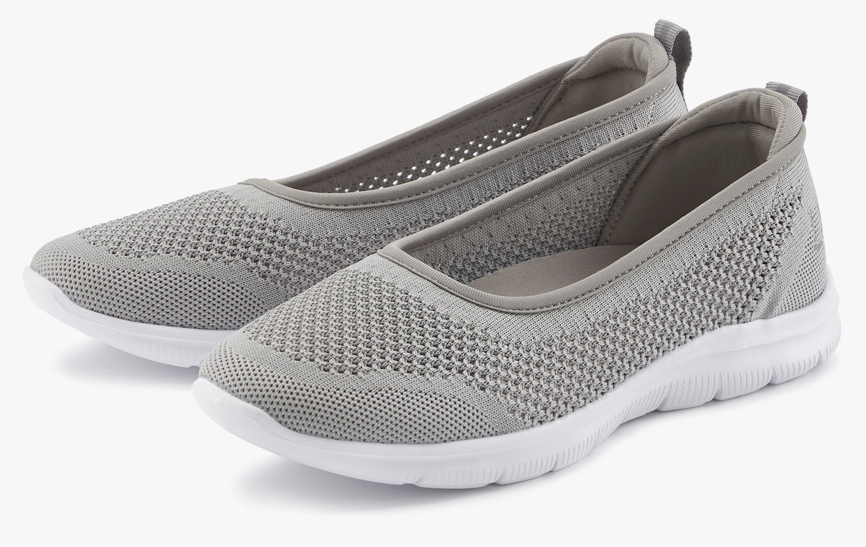 LASCANA Sneakers ballerines - gris