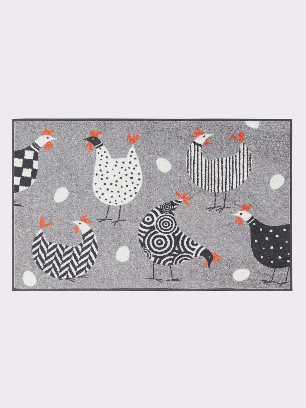 wash+dry by Kleen-Tex Voetmat - grijs/wit gedessineerd