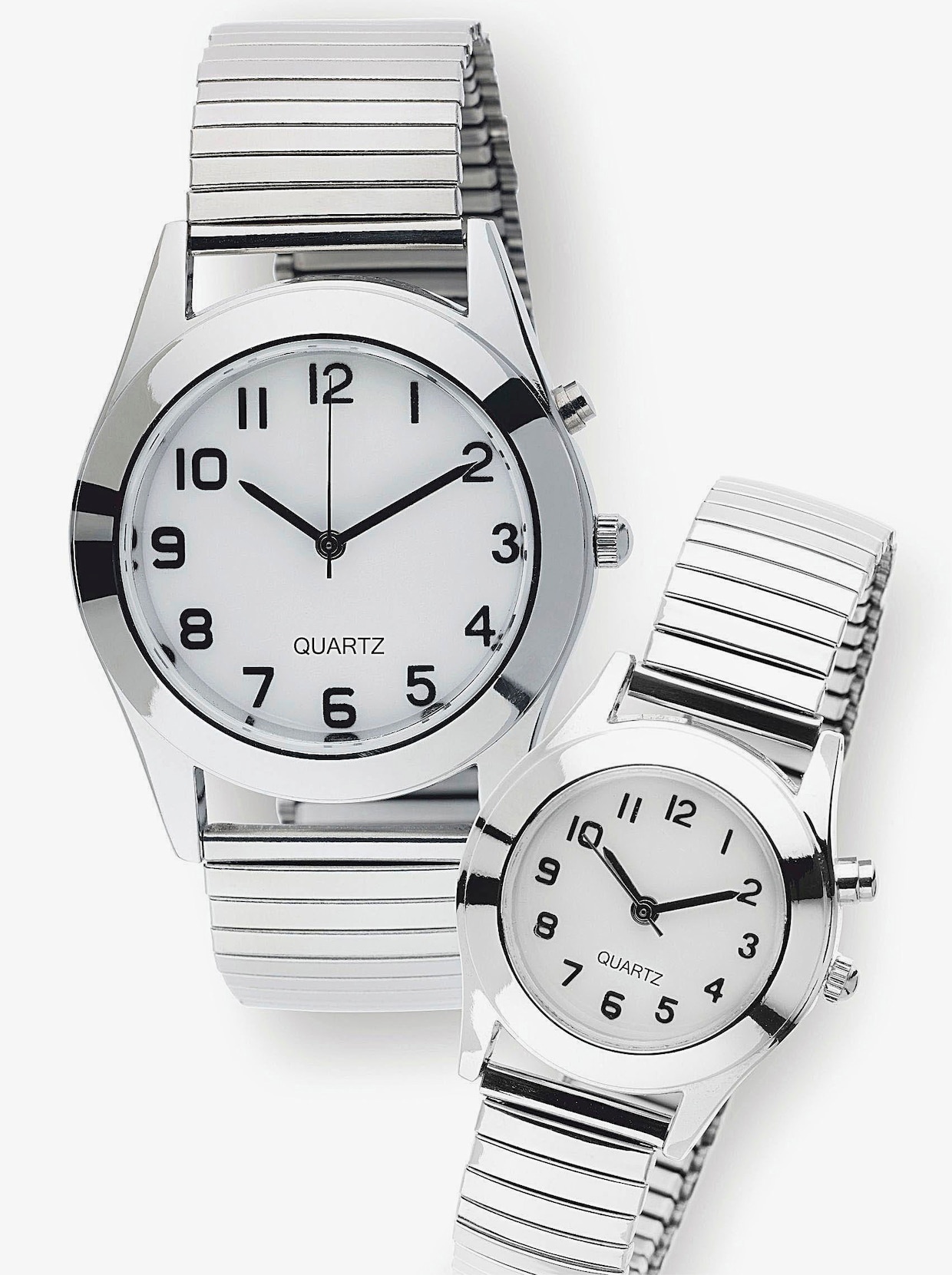 Horloge met achtergrondverlichting - zilver