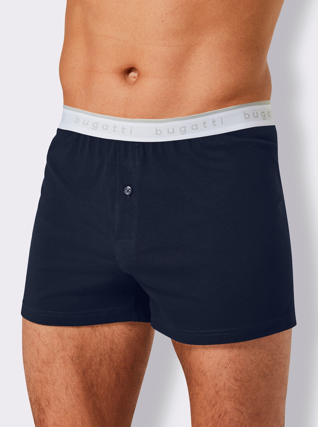 bugatti Boxershorts - marine + grijs