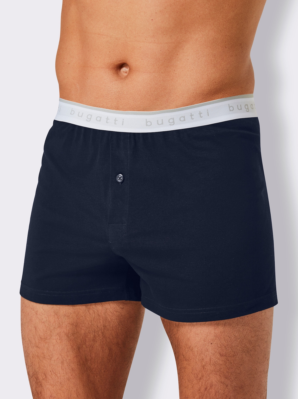 bugatti Boxershorts - marine + grau