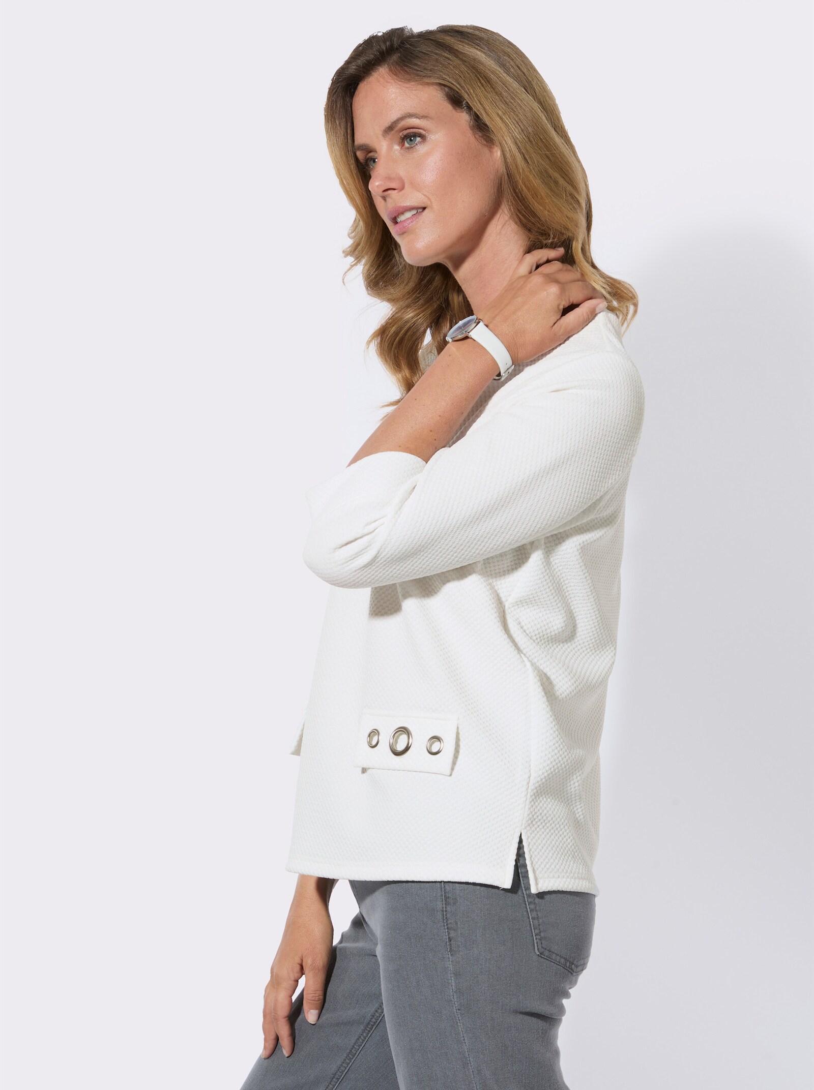 3/4-Arm-Shirt in pflegeleichter Qualität - ecru