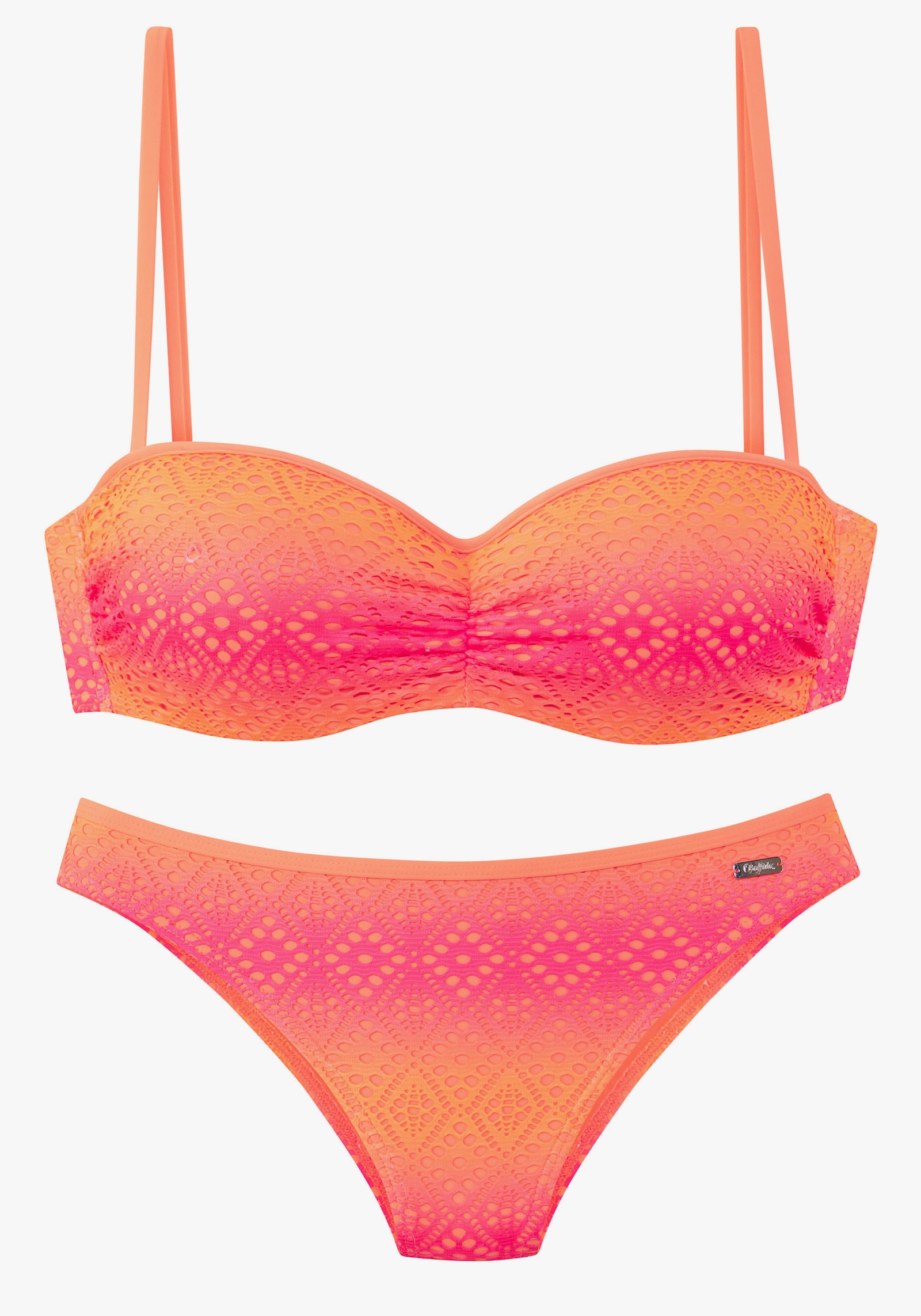 Buffalo Bügel-Bandeau-Bikini - pink-orange