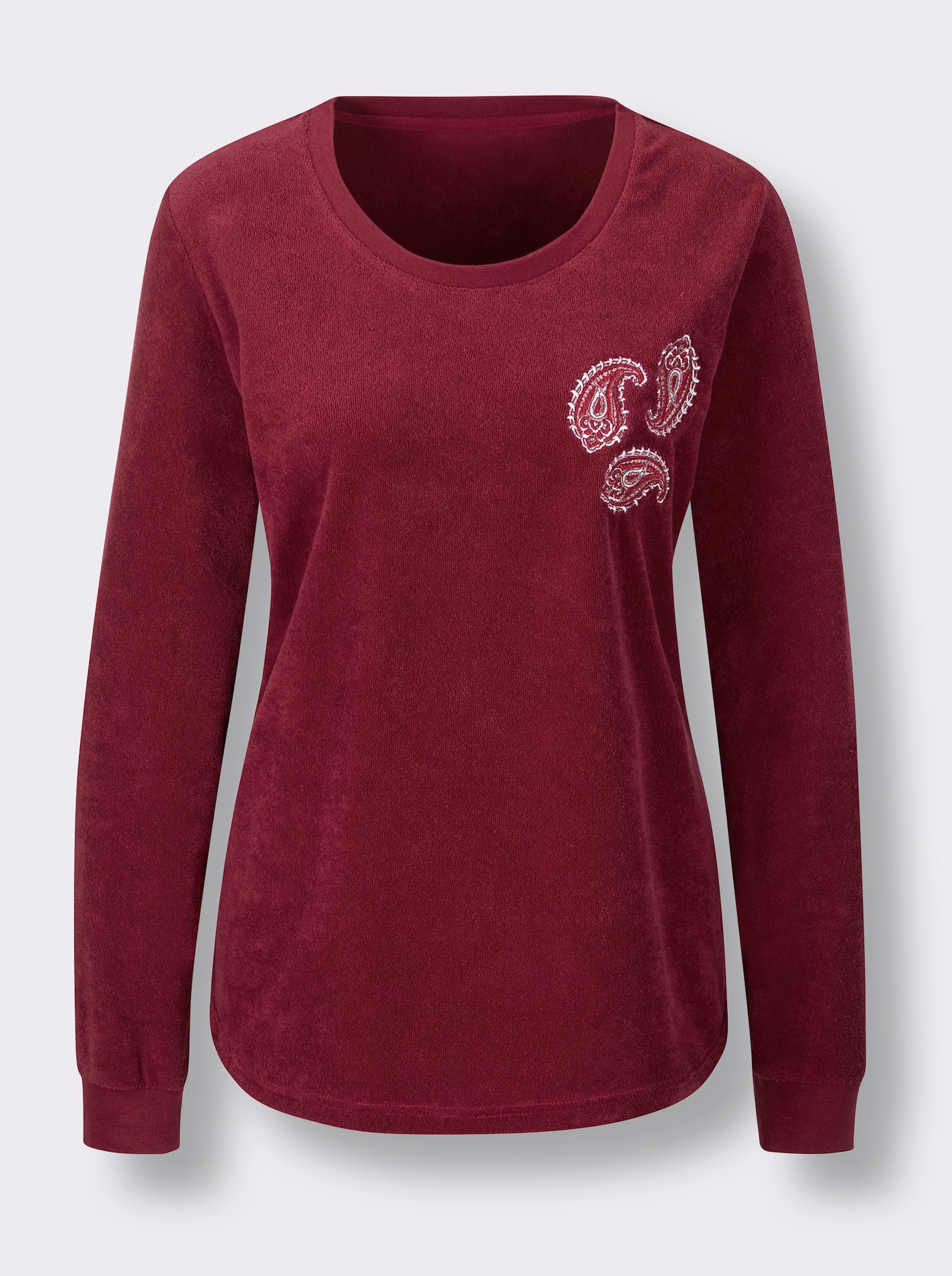 wäschepur Pyjama - donkerrood/oudroze bedrukt