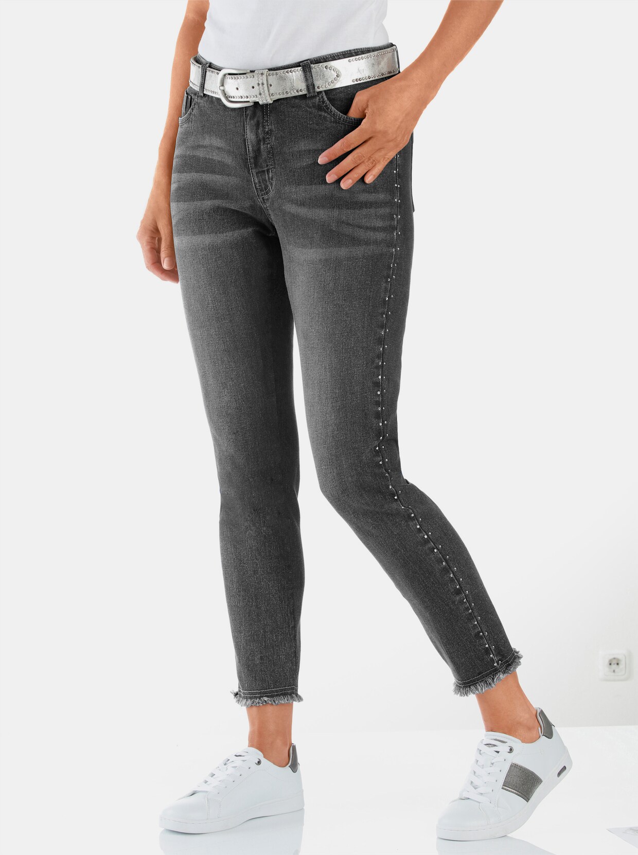7/8-Jeans - anthrazit-denim