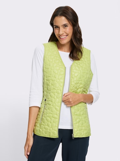 Steppweste mit 1 knöpfbaren Innentasche - pistazie