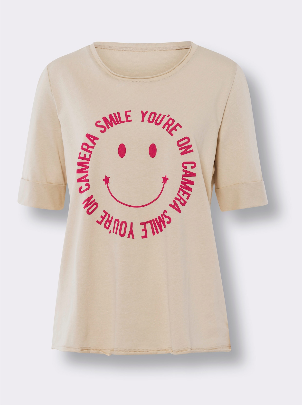 heine Shirt met korte mouwen - zand