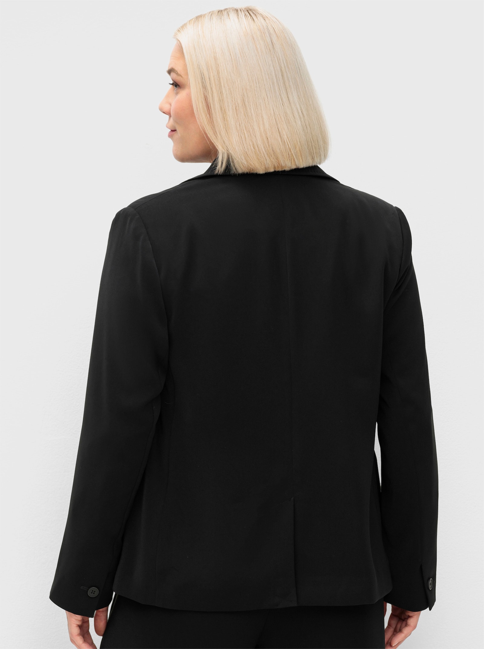 sheego Blazer met reverskraag - zwart
