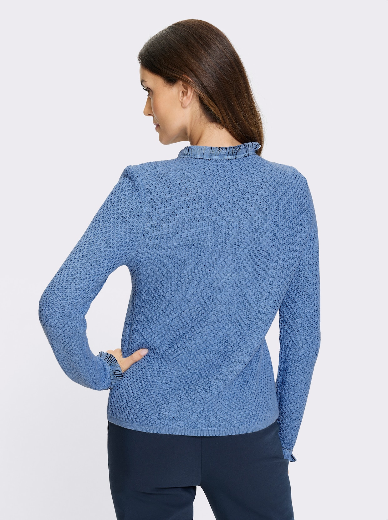 heine Cardigan - eisblau-himmelblau-meliert