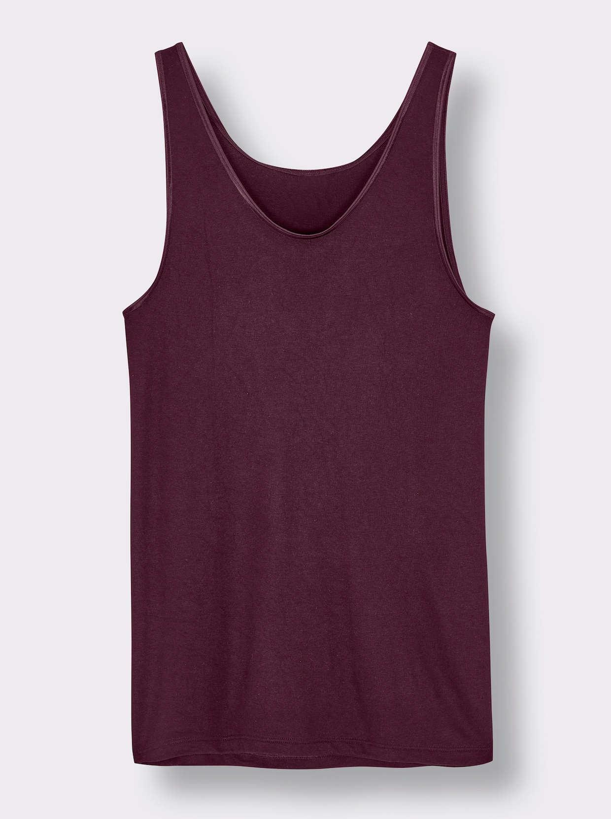 wäschepur Achselhemd in Modal-Qualität - bordeaux