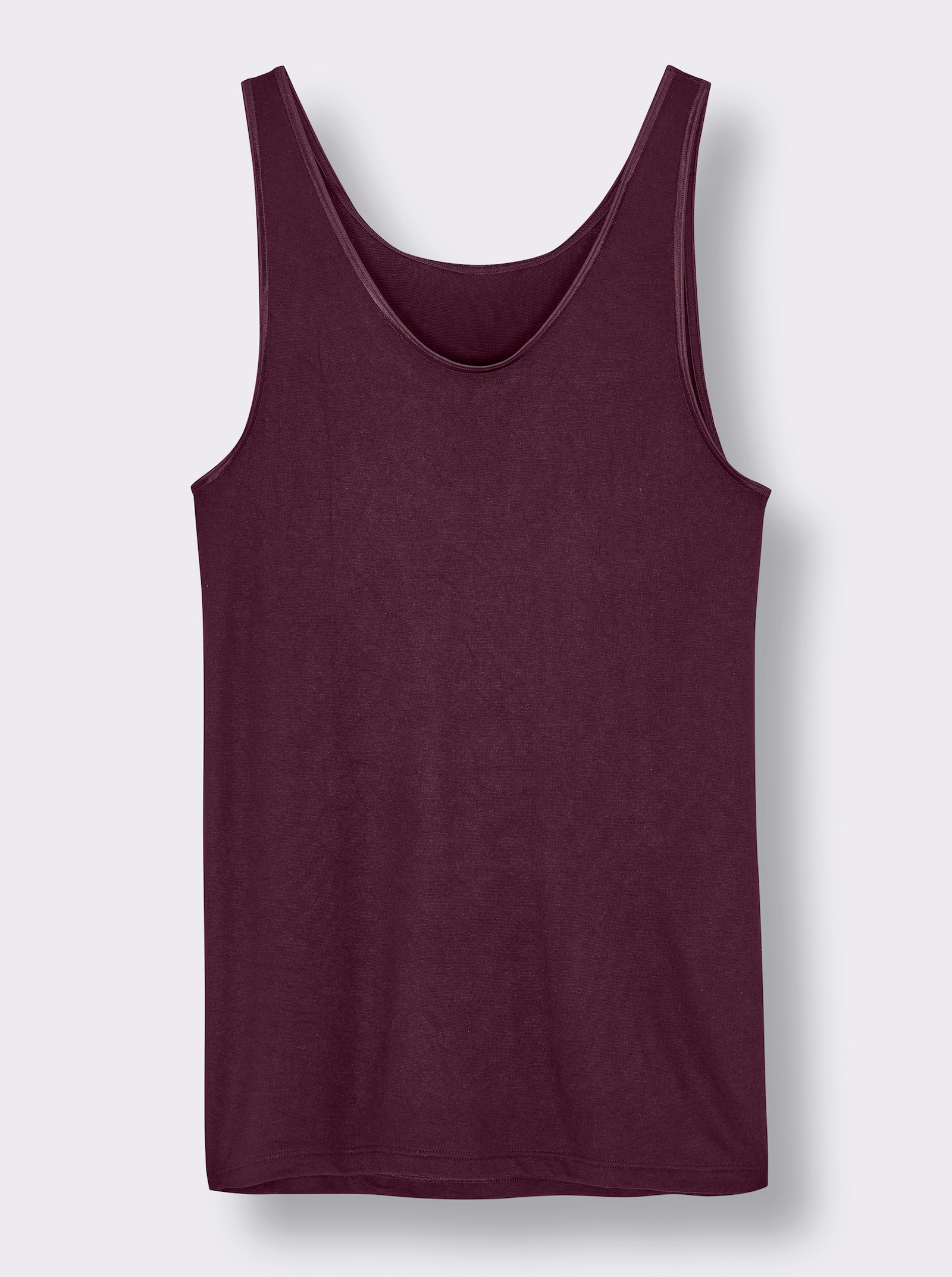 wäschepur Achselhemd in Modal-Qualität - bordeaux