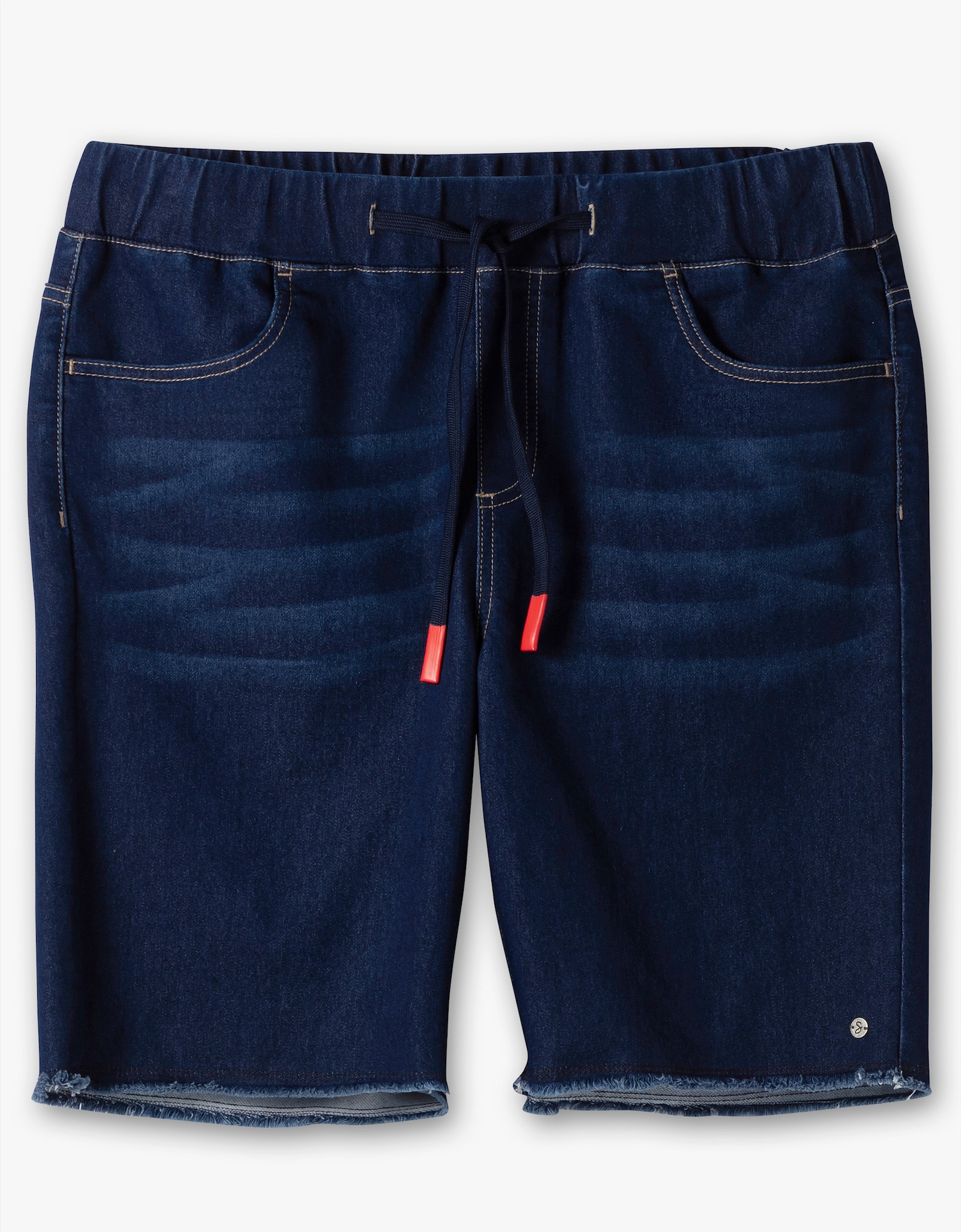 sheego Bermuda met smalle pijpen - dark blue denim