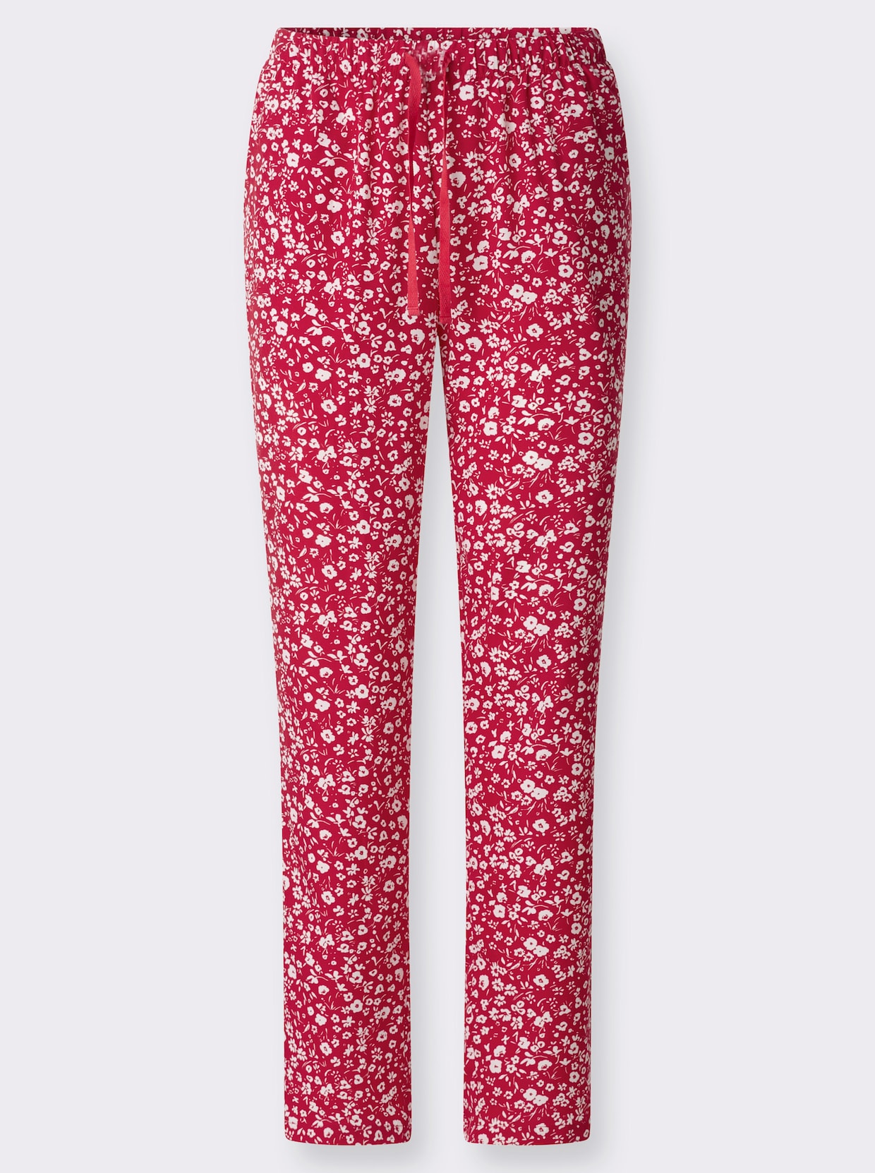 Schlupfhose in pflegeleichter Qualität - rot-weiß-bedruckt