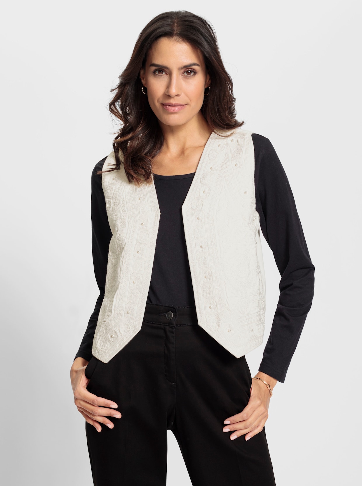 Gilet en jean - écru