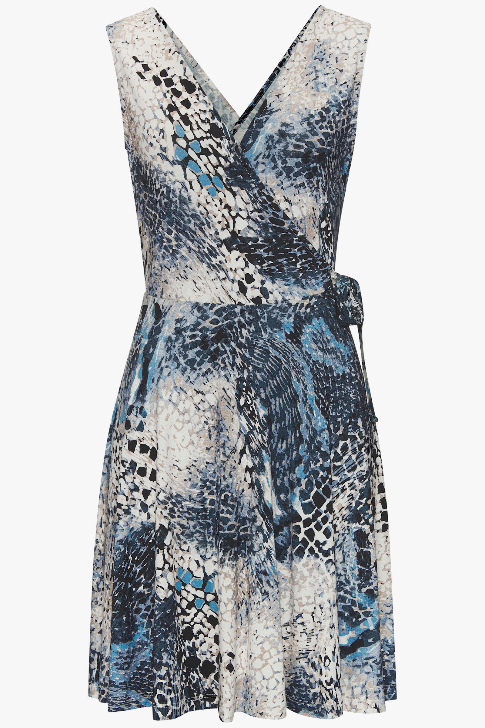 LASCANA Robe en jersey - bleu imprimé