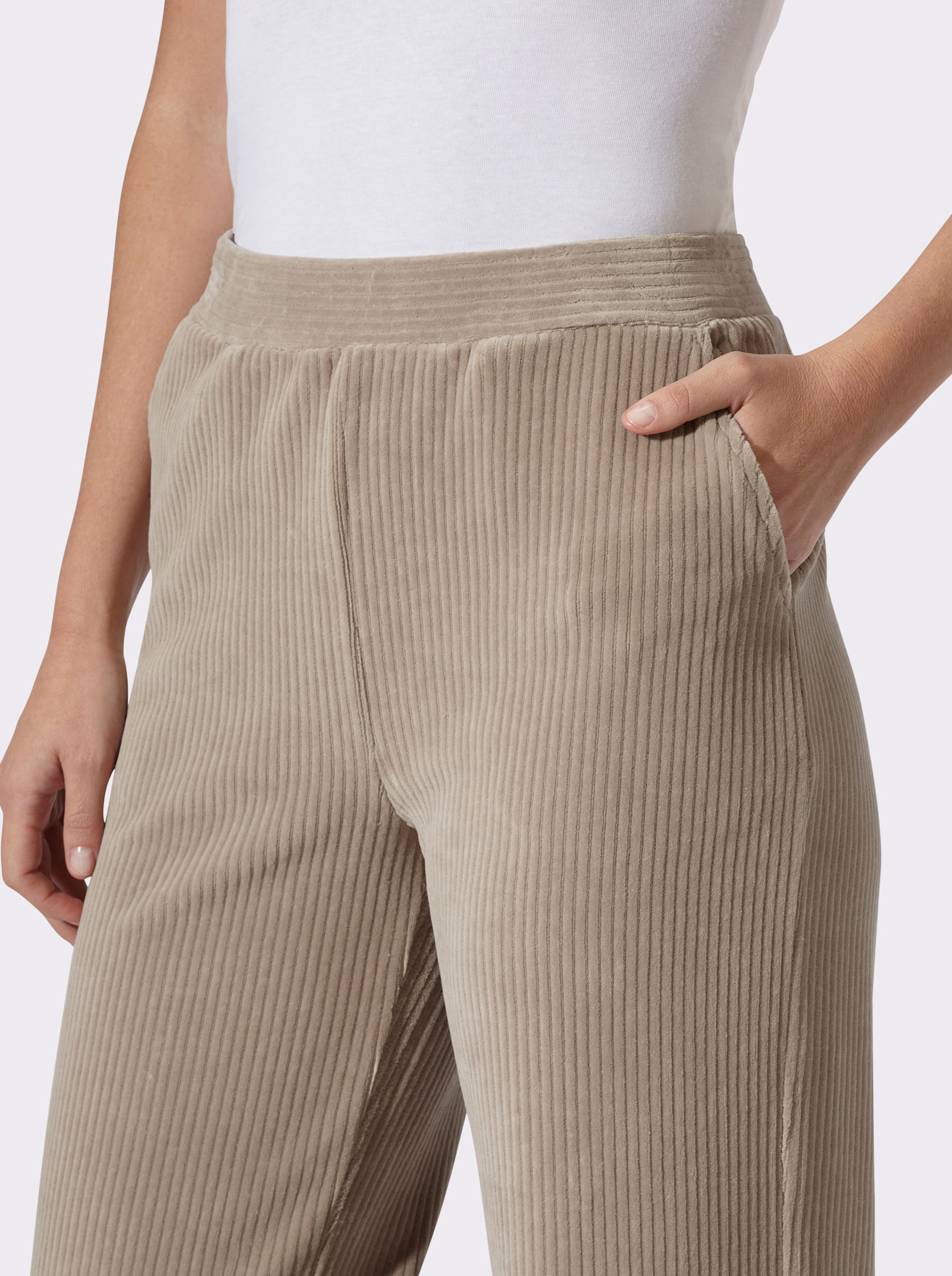heine Jerseyhose mit weitem Bein - sesam