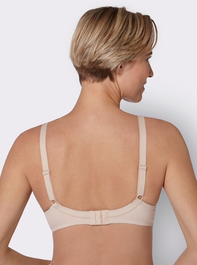 Naturana BH ohne Bügel mit Blende am Dekolleté - elfenbein