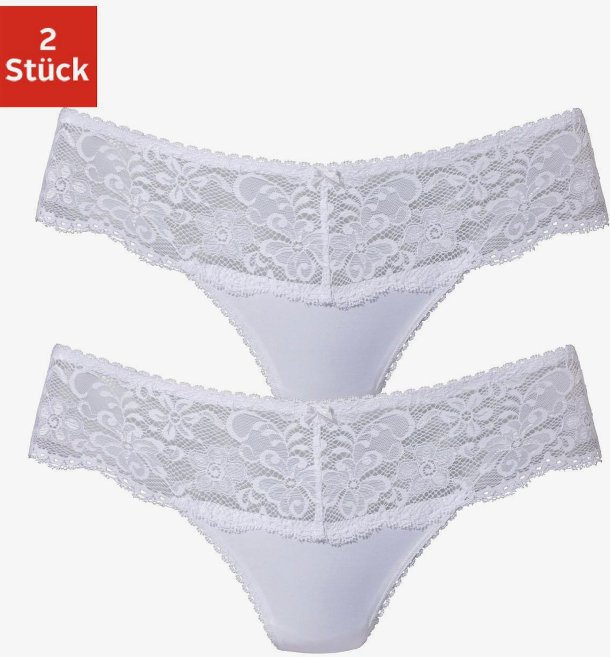 Nuance String - 2x blanc