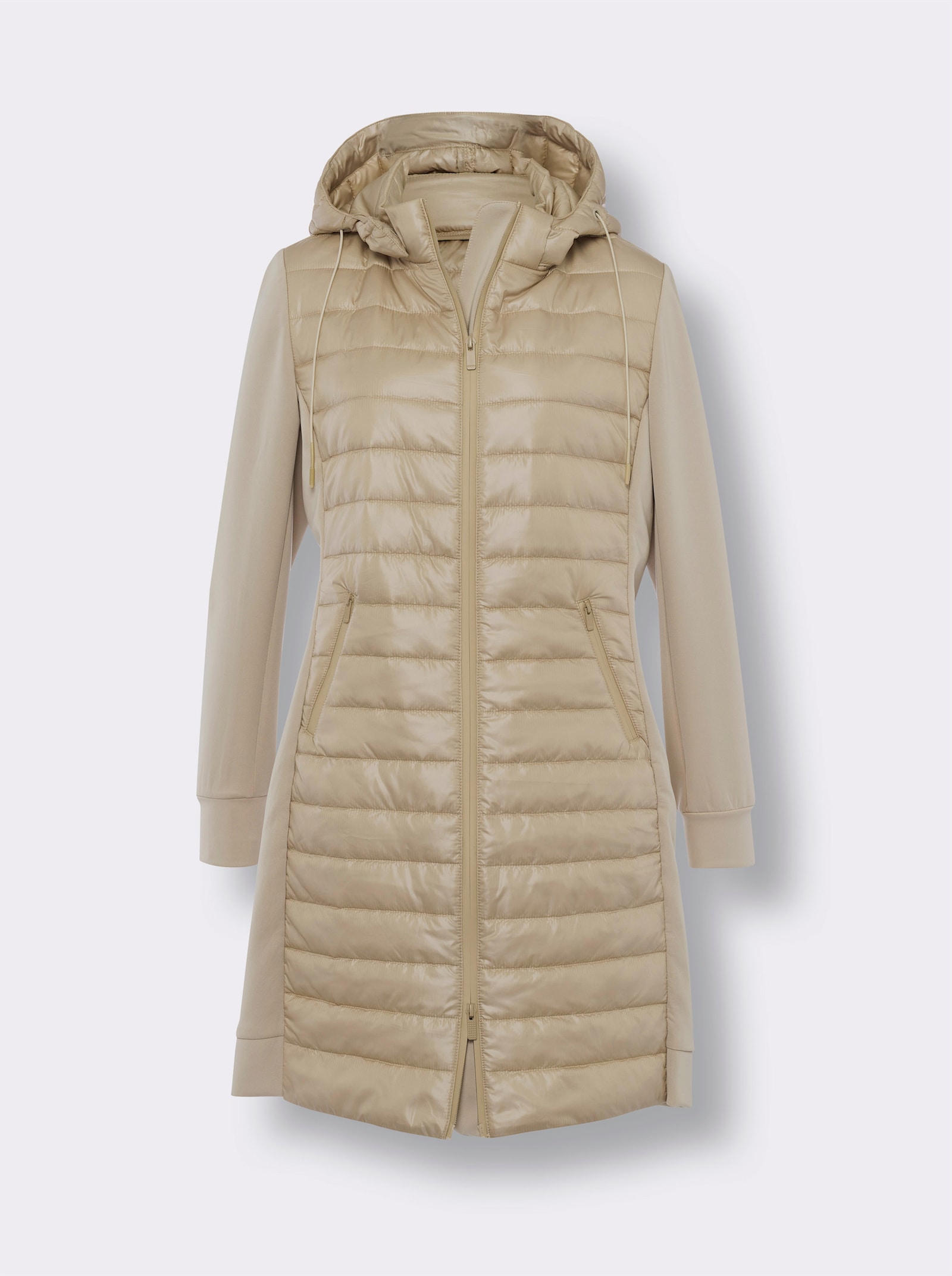 heine Manteau matelassé en qualité scuba, rembourré - beige