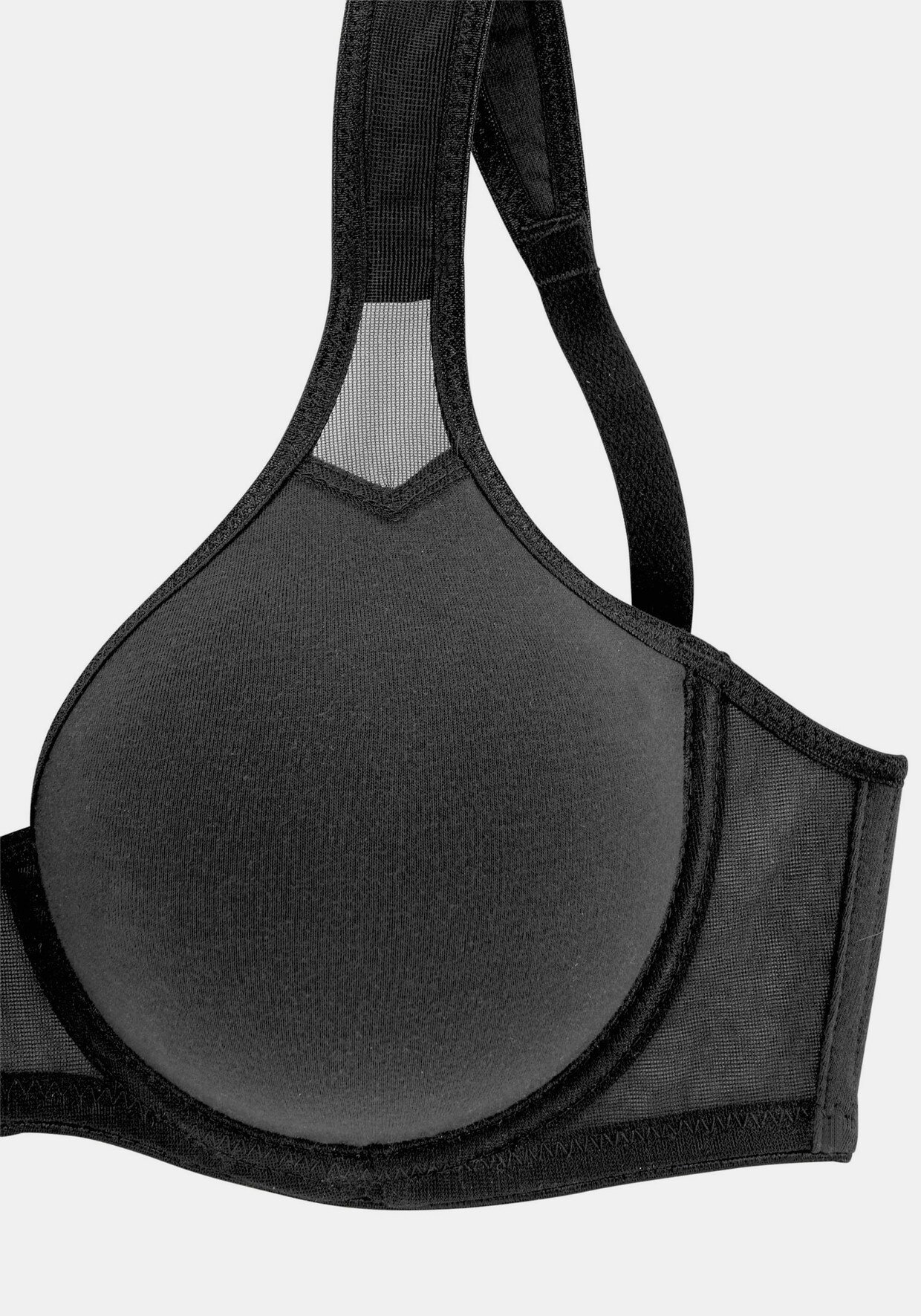 petite fleur T-Shirt-BH - weiß + schwarz