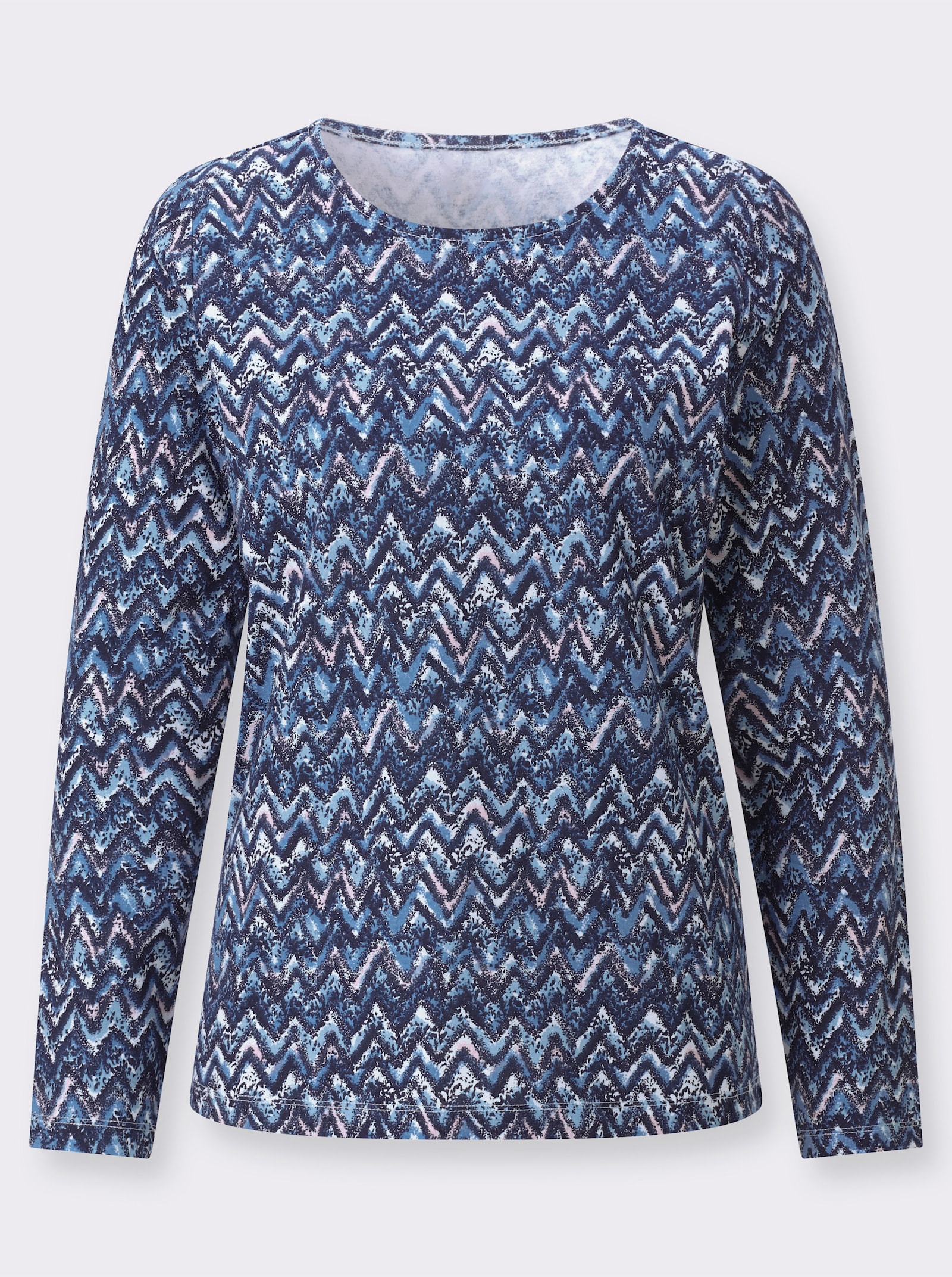 Shirt mit Grafik-Muster - marine-eisblau-bedruckt