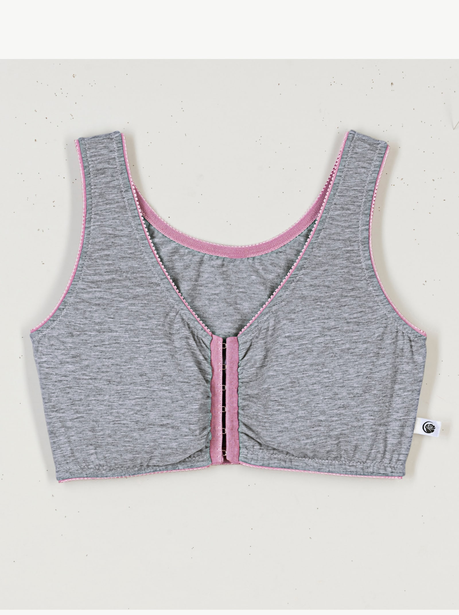 wäschepur Bustier mit Vorderverschluss - 3x grau-melange