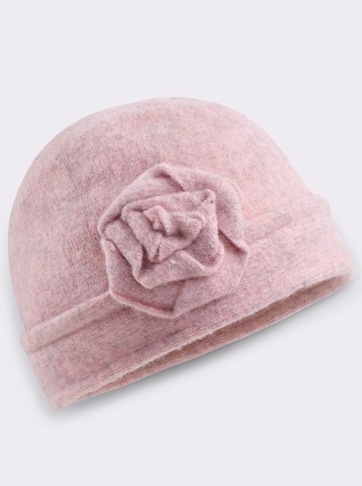 Mütze - rosé-meliert