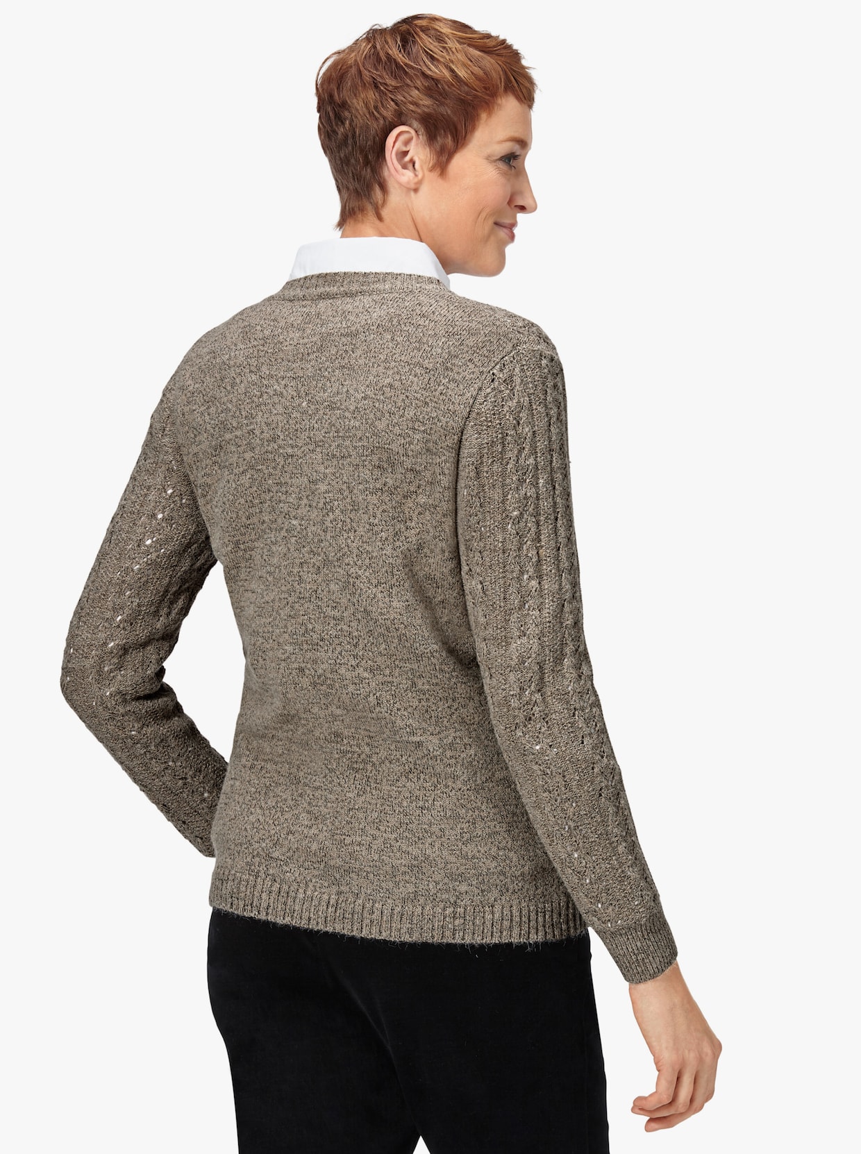 Cardigan - beige, melerad