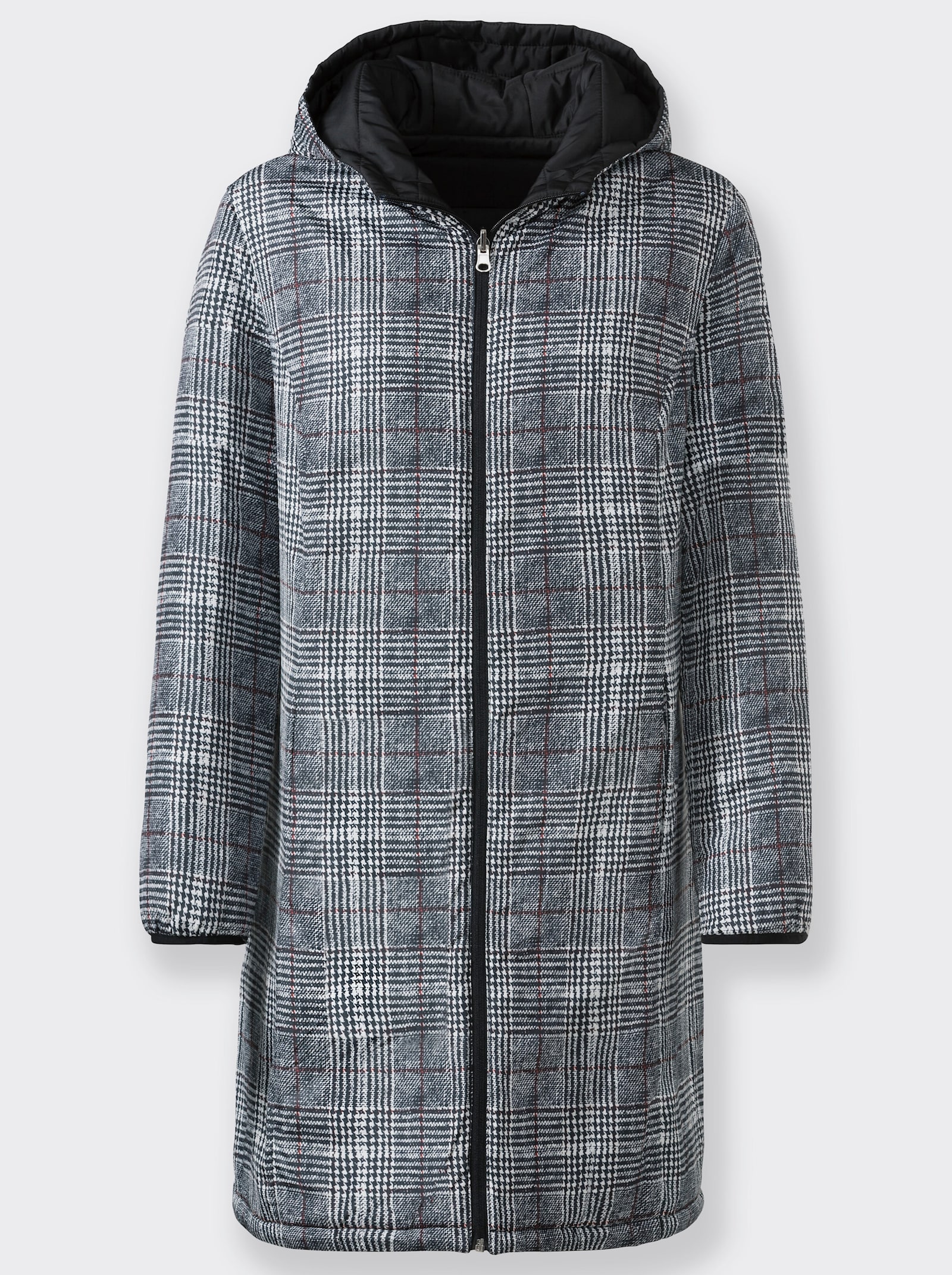 Manteau matelassé réversible - noir