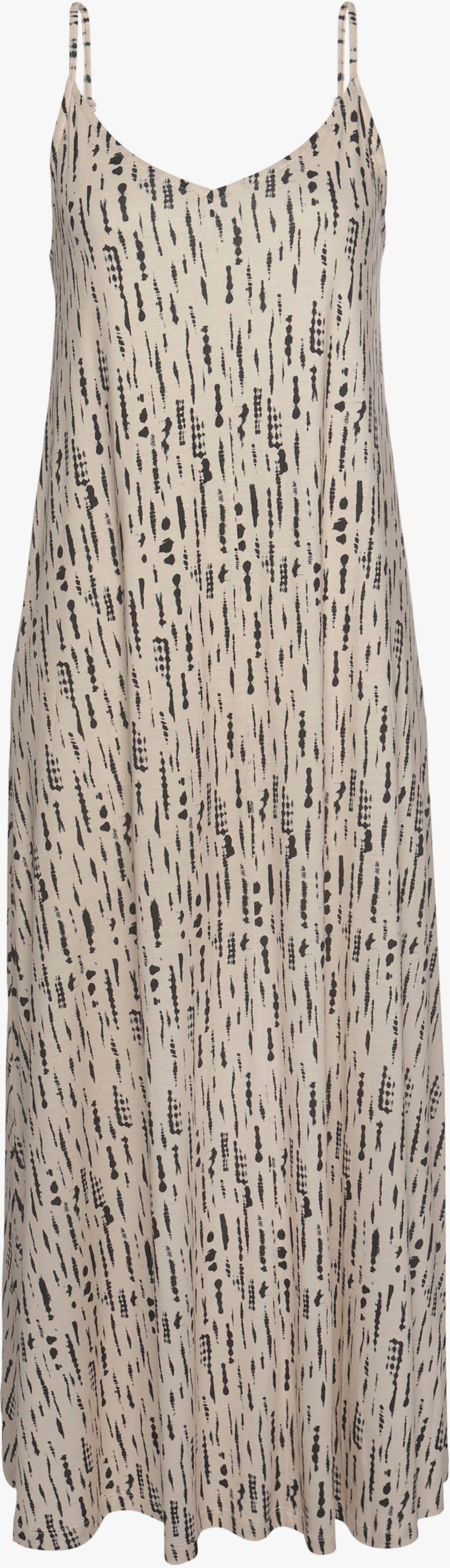 s.Oliver Robe longue - beige-noir imprimé