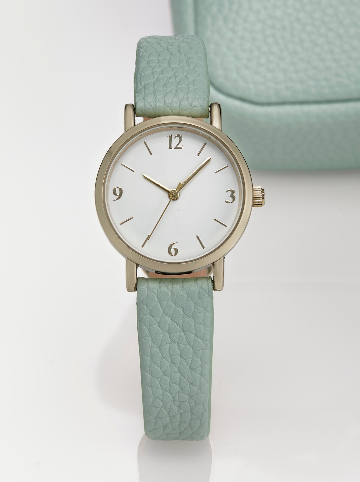 Handväska och klocka - grön