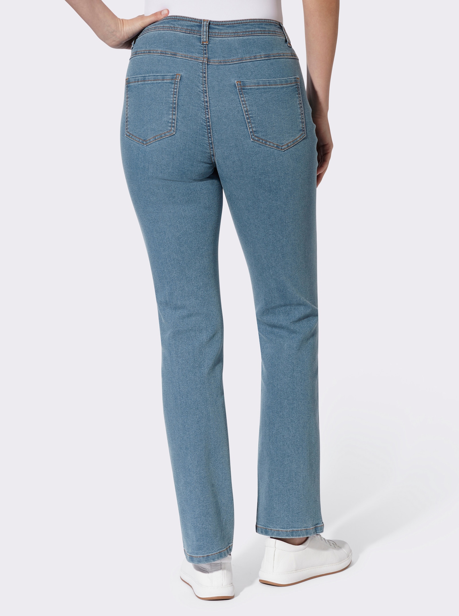 5-Pocket-Jeans in gerader Form - blue-bleached